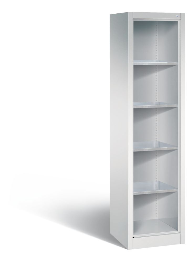 C+P Werkstattregal mit Rückwand lichtgrau 502 x 500 x 1950 mm Produktbild C+P Werkstattregal mit Rückwand lichtgrau 502 x 500 x 1950 mm
