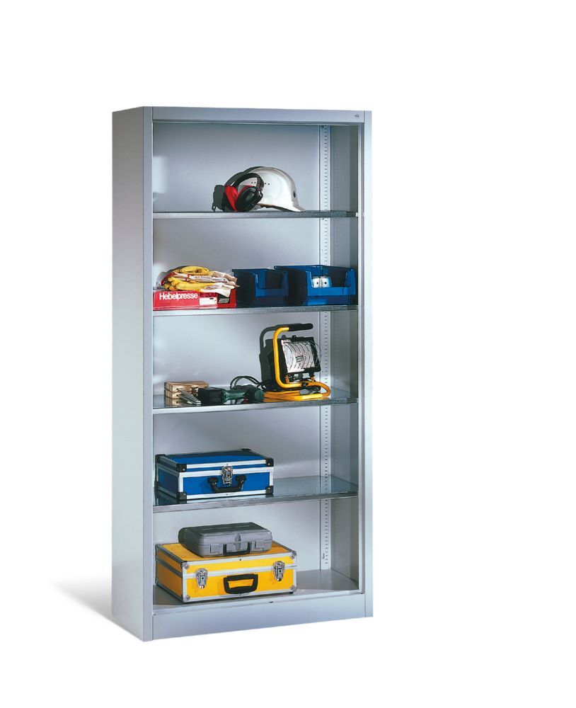 C+P Werkstattregal mit Rückwand und Fächer 930 x 400 x 1950 mm C+P Werkstattregal mit Rückwand und Fächer 930 x 400 x 1950 mm