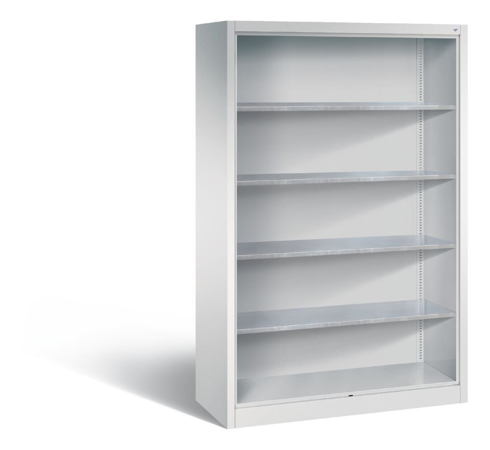 C+P Werkstattregal Rückwand und 4 Fachböden lichtgrau 1200 x 500 x 1950 mm Produktbild C+P Werkstattregal Rückwand und 4 Fachböden lichtgrau 1200 x 500 x 1950 mm