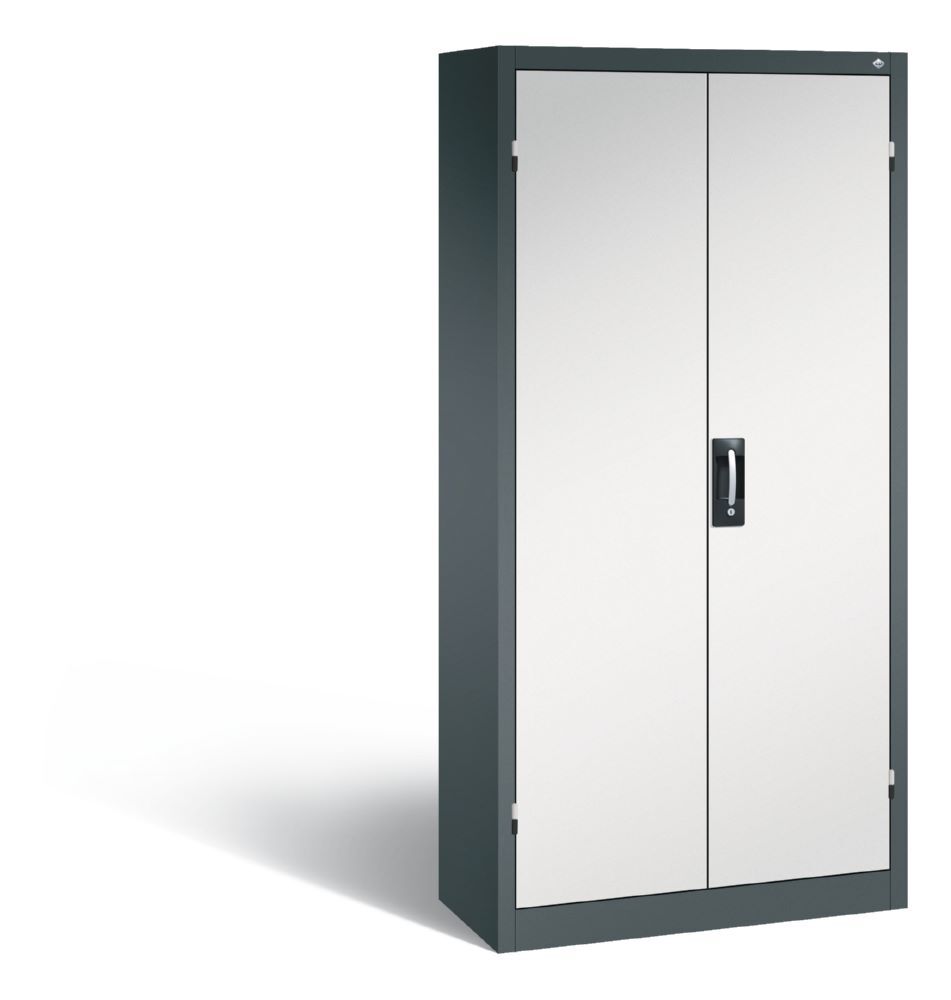 C+P Werkstattschrank mit Schloss hellgrau dunkelgrau 930 x 400 x 1950 mm Produktbild C+P Werkstattschrank mit Schloss hellgrau dunkelgrau 930 x 400 x 1950 mm