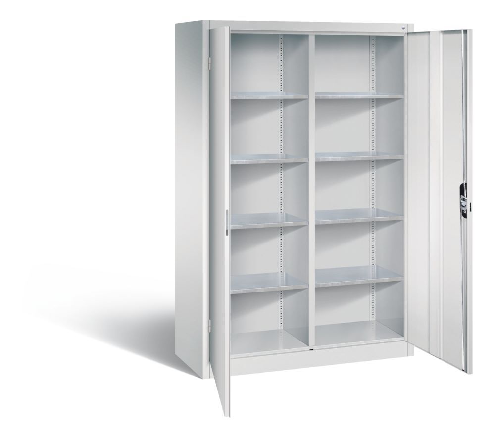 C+P Stahl Werkstattschrank 10 Fächer Flügeltüren lichtgrau 1200 x 500 x 1950 mm Produktbild C+P Stahl Werkstattschrank 10 Fächer Flügeltüren lichtgrau 1200 x 500 x 1950 mm