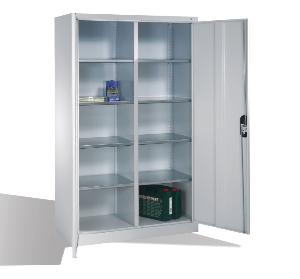 C+P Werkstattschrank 10 Fächer 2 Innenabteile lichtgrau 1200 x 500 x 1950 mm Produktbild C+P Werkstattschrank 10 Fächer 2 Innenabteile lichtgrau 1200 x 500 x 1950 mm bild 3