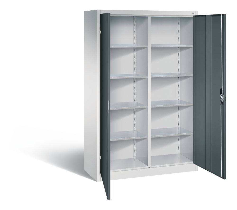 C+P Werkstattschrank 10 Fächer Flügeltüren in anthrazit 1200 x 500 x 1950 mm Produktbild C+P Werkstattschrank 10 Fächer Flügeltüren in anthrazit 1200 x 500 x 1950 mm