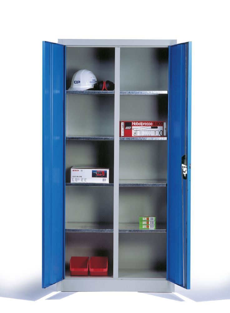 C+P Werkstattschrank Serie 89 10 Fächer enzianblau 930 x 500 x 1950 mm Produktbild C+P Werkstattschrank Serie 89 10 Fächer enzianblau 930 x 500 x 1950 mm bild 3