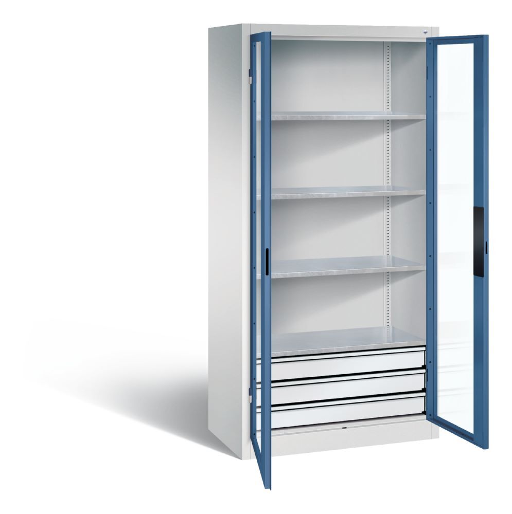 C+P Werkstattschrank mit Fenster und Schubladen 1950 x 930 x 500 mm Produktbild C+P Werkstattschrank mit Fenster und Schubladen 1950 x 930 x 500 mm bild 2