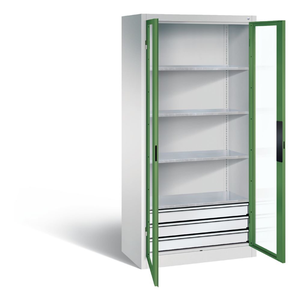 C+P Werkstattschrank mit Fenster und Schubladen 1950 x 930 x 500 mm Produktbild C+P Werkstattschrank mit Fenster und Schubladen 1950 x 930 x 500 mm bild 2