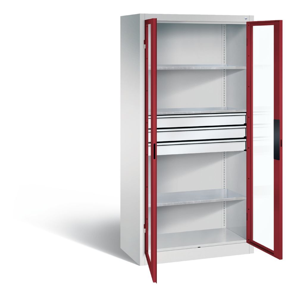 C+P Werkstattschrank mit Fenster und Schubladen 1950 x 930 x 500 mm Produktbild C+P Werkstattschrank mit Fenster und Schubladen 1950 x 930 x 500 mm bild 2