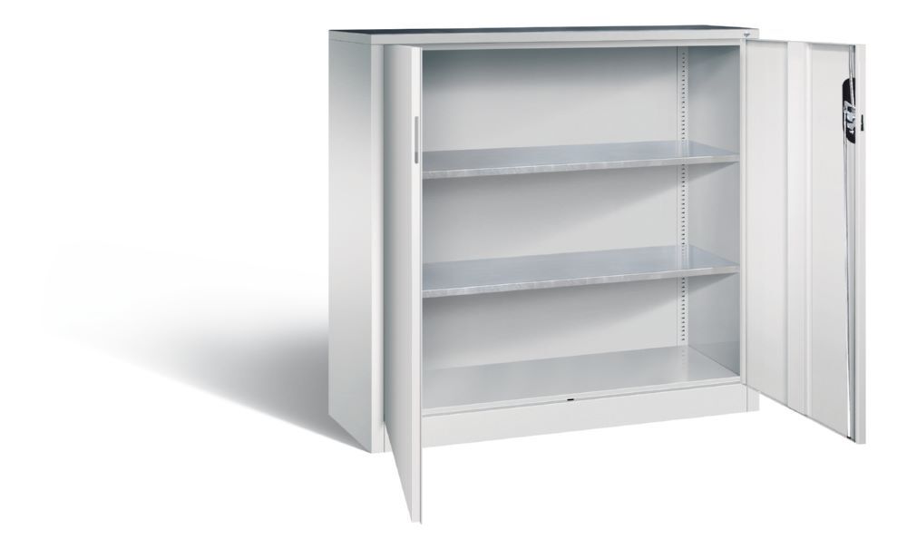 C+P Werkstattschrank 2 flexible Fachböden lichtgrau 1200 x 400 x 1200 mm Produktbild C+P Werkstattschrank 2 flexible Fachböden lichtgrau 1200 x 400 x 1200 mm bild 2