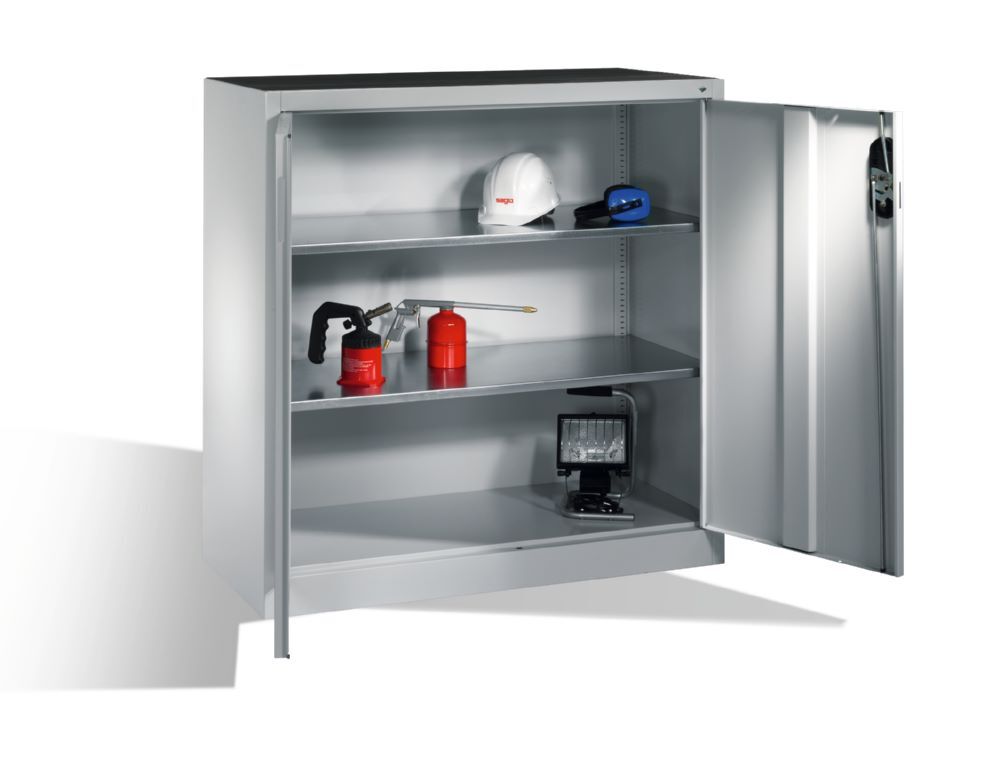 C+P Werkstattschrank 2 flexible Fachböden lichtgrau 1200 x 400 x 1200 mm Produktbild C+P Werkstattschrank 2 flexible Fachböden lichtgrau 1200 x 400 x 1200 mm bild 3
