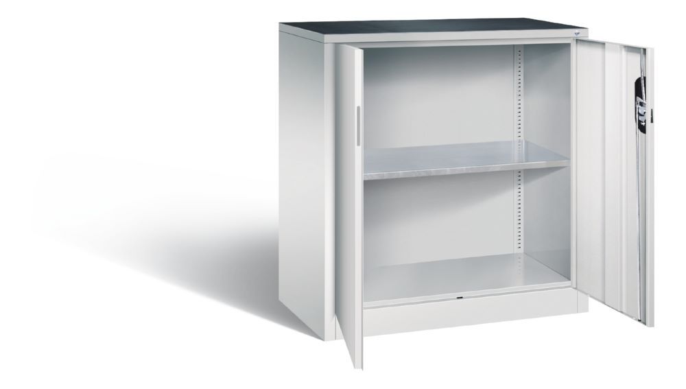 C+P Werkstattschrank mit verstärkten Türen lichtgrau 930 x 500 x 1000 mm Produktbild C+P Werkstattschrank mit verstärkten Türen lichtgrau 930 x 500 x 1000 mm bild 2