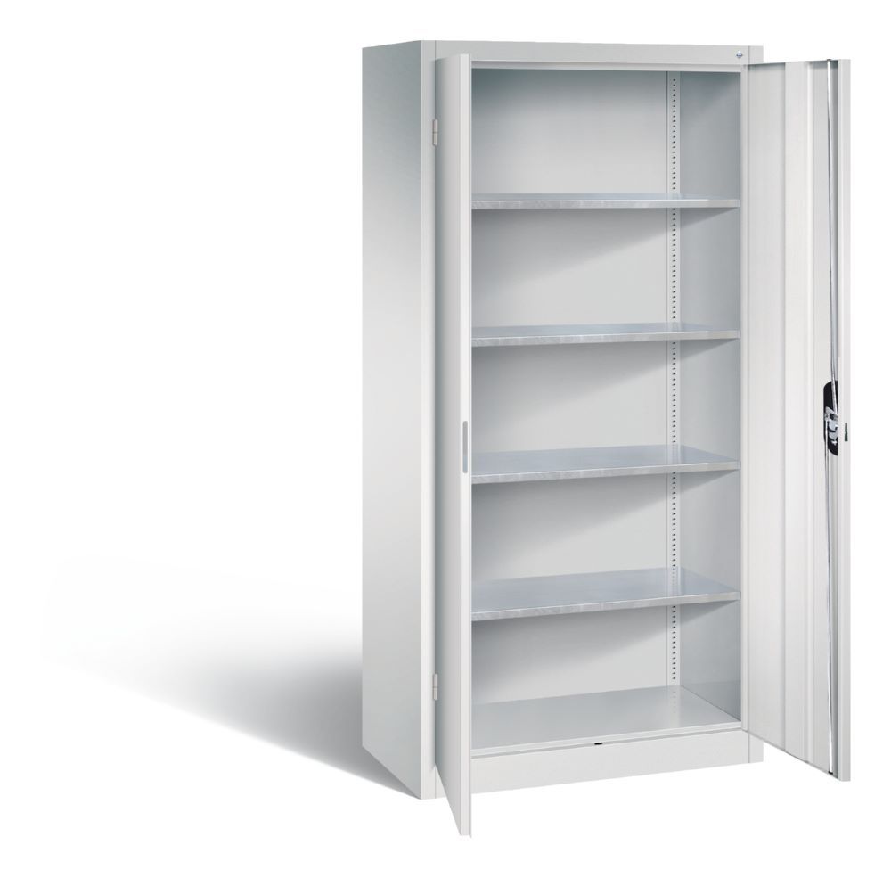 C+P Werkstattschrank mit Fächer lichtgrau 930 x 500 x 1950 mm Produktbild C+P Werkstattschrank mit Fächer lichtgrau 930 x 500 x 1950 mm bild 2