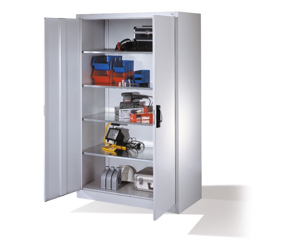 C+P Werkstattschrank mit 3 Riegelverschluss lichtgrau 1200 x 600 x 1950 mm Produktbild C+P Werkstattschrank mit 3 Riegelverschluss lichtgrau 1200 x 600 x 1950 mm bild 3