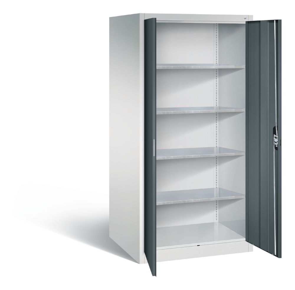 C+P Werkstattschrank mit 4 verzinkten Stahlböden dunkelgrau 930 x 800 x 1950 mm Produktbild C+P Werkstattschrank mit 4 verzinkten Stahlböden dunkelgrau 930 x 800 x 1950 mm bild 2