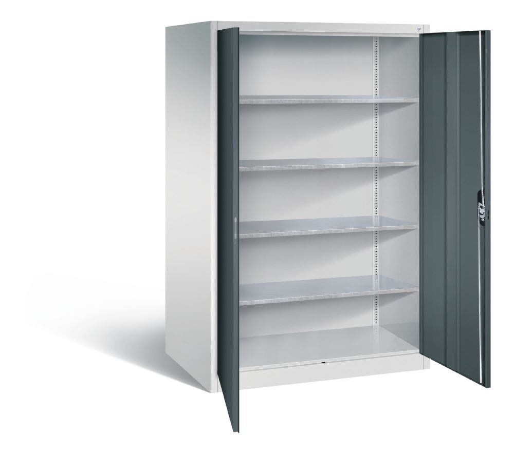 C+P Werkstattschrank Serie 89 H 1950 x B 1200 x T 800 mm lichtgrau anthrazit Produktbild C+P Werkstattschrank Serie 89 H 1950 x B 1200 x T 800 mm lichtgrau anthrazit bild 2