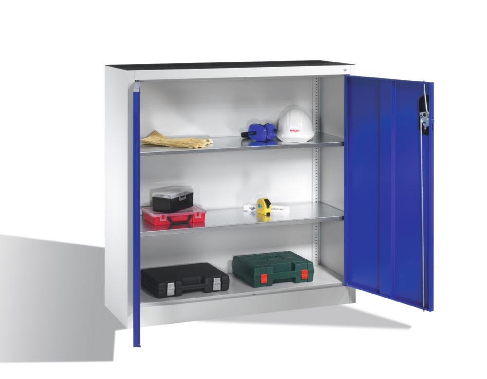 C+P Werkstattschrank 2 flexible Fachböden enzianblau 1200 x 400 x 1200 mm Produktbild C+P Werkstattschrank 2 flexible Fachböden enzianblau 1200 x 400 x 1200 mm bild 3