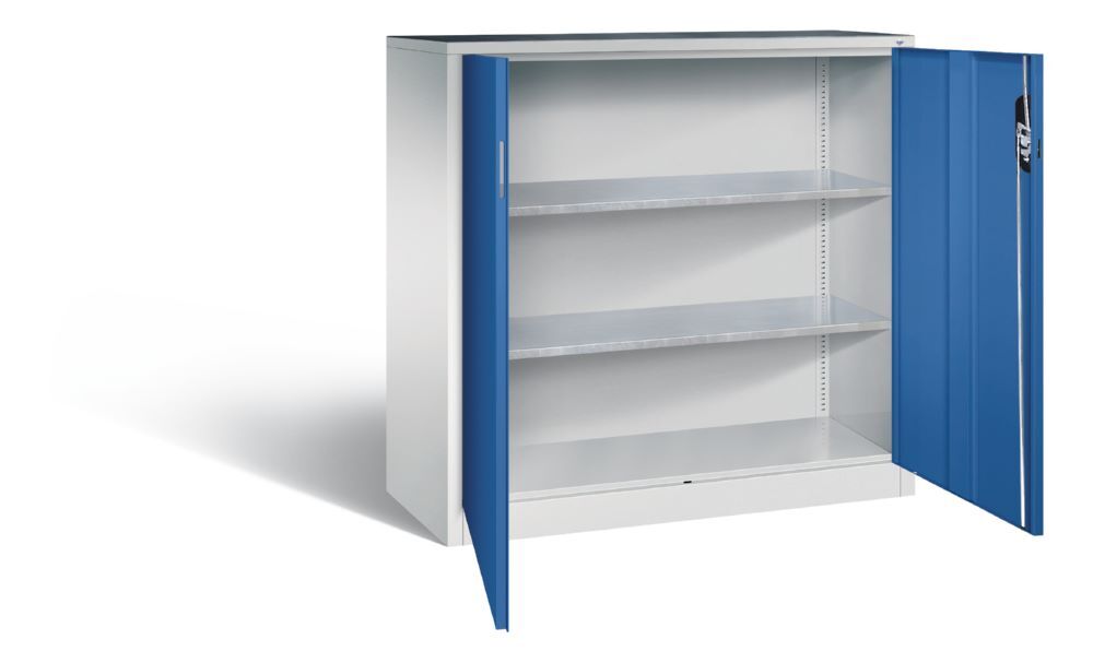 C+P Werkstattschrank mit Flügeltüren in enzianblau 1200 x 500 x 1200 mm Produktbild C+P Werkstattschrank mit Flügeltüren in enzianblau 1200 x 500 x 1200 mm bild 2
