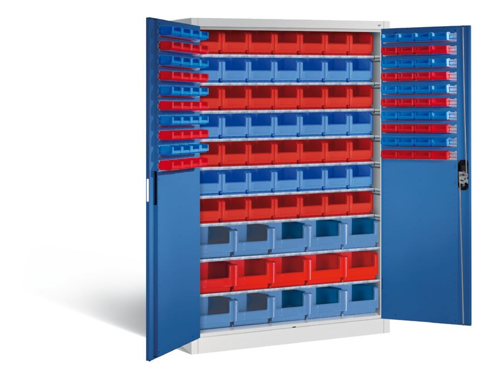 C+P Werkstattschrank Serie 89 1950 x 1200 x 500 mm lichtgrau enzianblau Produktbild C+P Werkstattschrank Serie 89 1950 x 1200 x 500 mm lichtgrau enzianblau bild 2