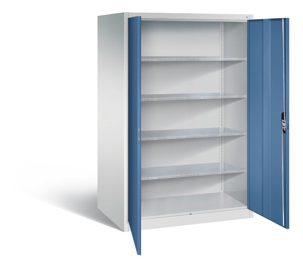 C+P Werkstattschrank Serie 89 H 1950 x B 1200 x T 800 mm lichtgrau fernblau Produktbild C+P Werkstattschrank Serie 89 H 1950 x B 1200 x T 800 mm lichtgrau fernblau bild 2