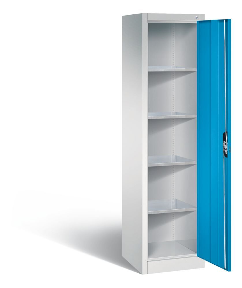 C+P Werkstattschrank mit Zylinderschloss lichtblau 502 x 500 x 1950 mm Produktbild C+P Werkstattschrank mit Zylinderschloss lichtblau 502 x 500 x 1950 mm bild 2