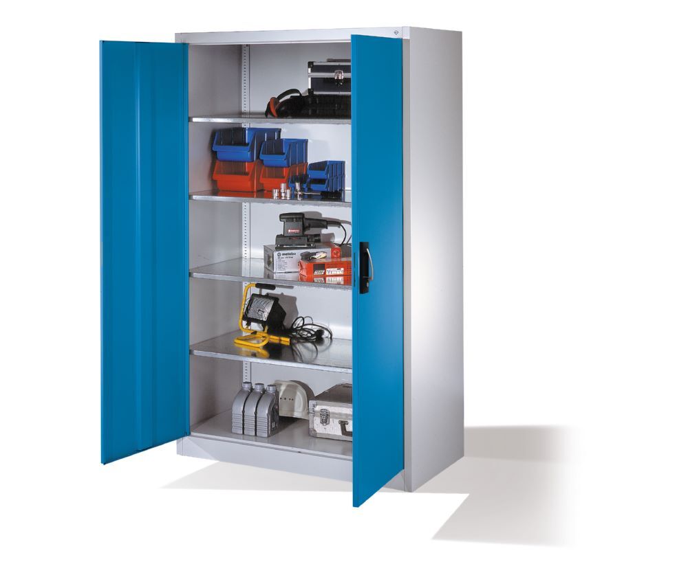C+P Werkstattschrank mit 3 Riegelverschluss lichtblau 1200 x 600 x 1950 mm Produktbild C+P Werkstattschrank mit 3 Riegelverschluss lichtblau 1200 x 600 x 1950 mm bild 3
