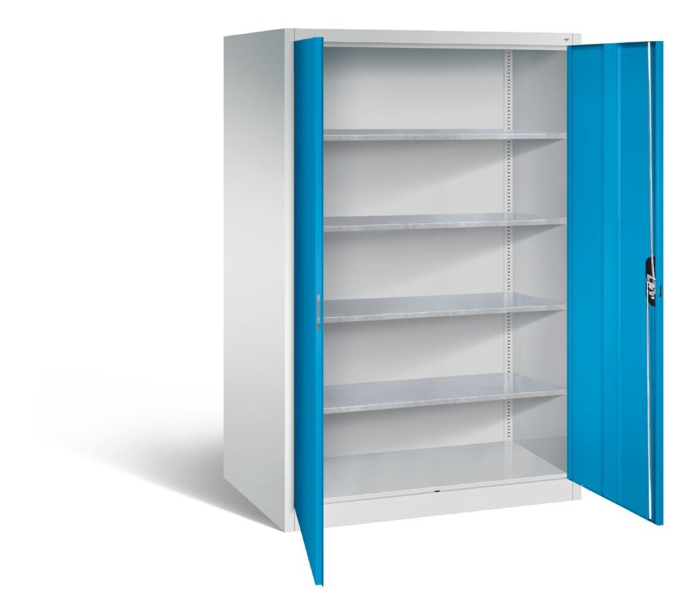 C+P Werkstattschrank Serie 89 1950 x 1200 x 800 mm lichtgrau lichtblau Produktbild C+P Werkstattschrank Serie 89 1950 x 1200 x 800 mm lichtgrau lichtblau bild 2