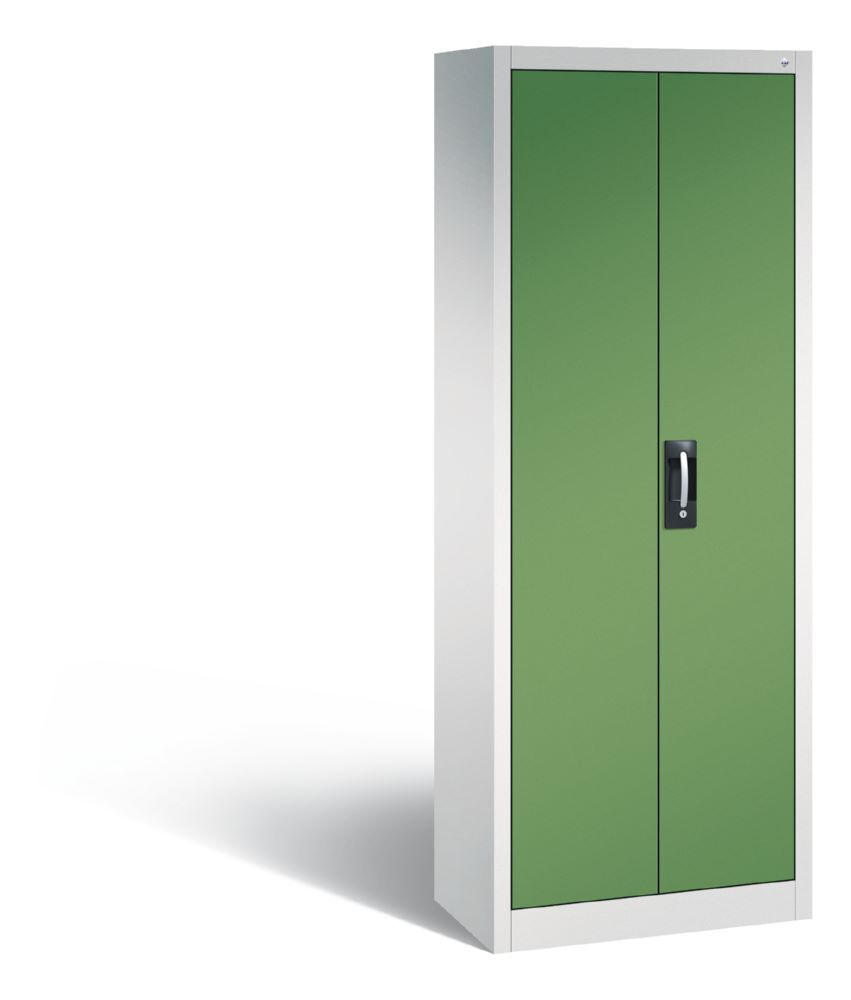 C+P Werkstattschrank mit 2 Türen in resedagrün 700 x 400 x 1950 mm Produktbild C+P Werkstattschrank mit 2 Türen in resedagrün 700 x 400 x 1950 mm