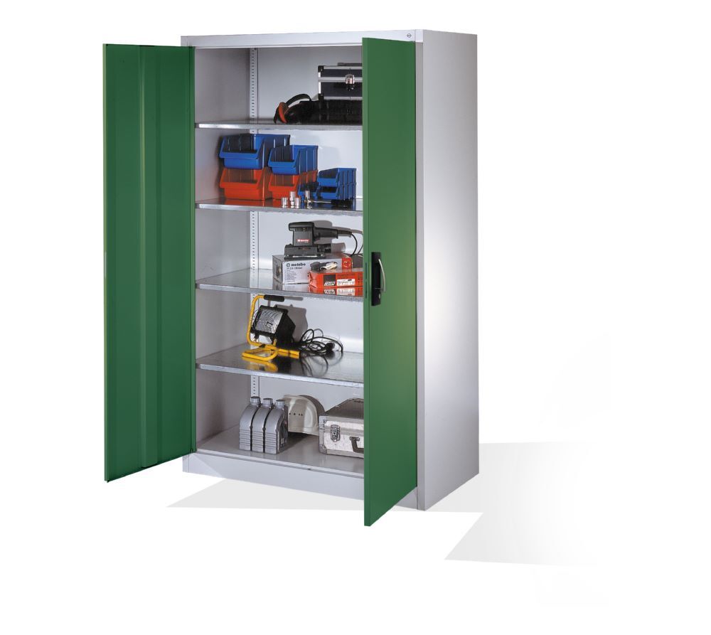 C+P Werkstattschrank mit 3 Riegelverschluss resedagrün 1200 x 600 x 1950 mm Produktbild C+P Werkstattschrank mit 3 Riegelverschluss resedagrün 1200 x 600 x 1950 mm bild 3