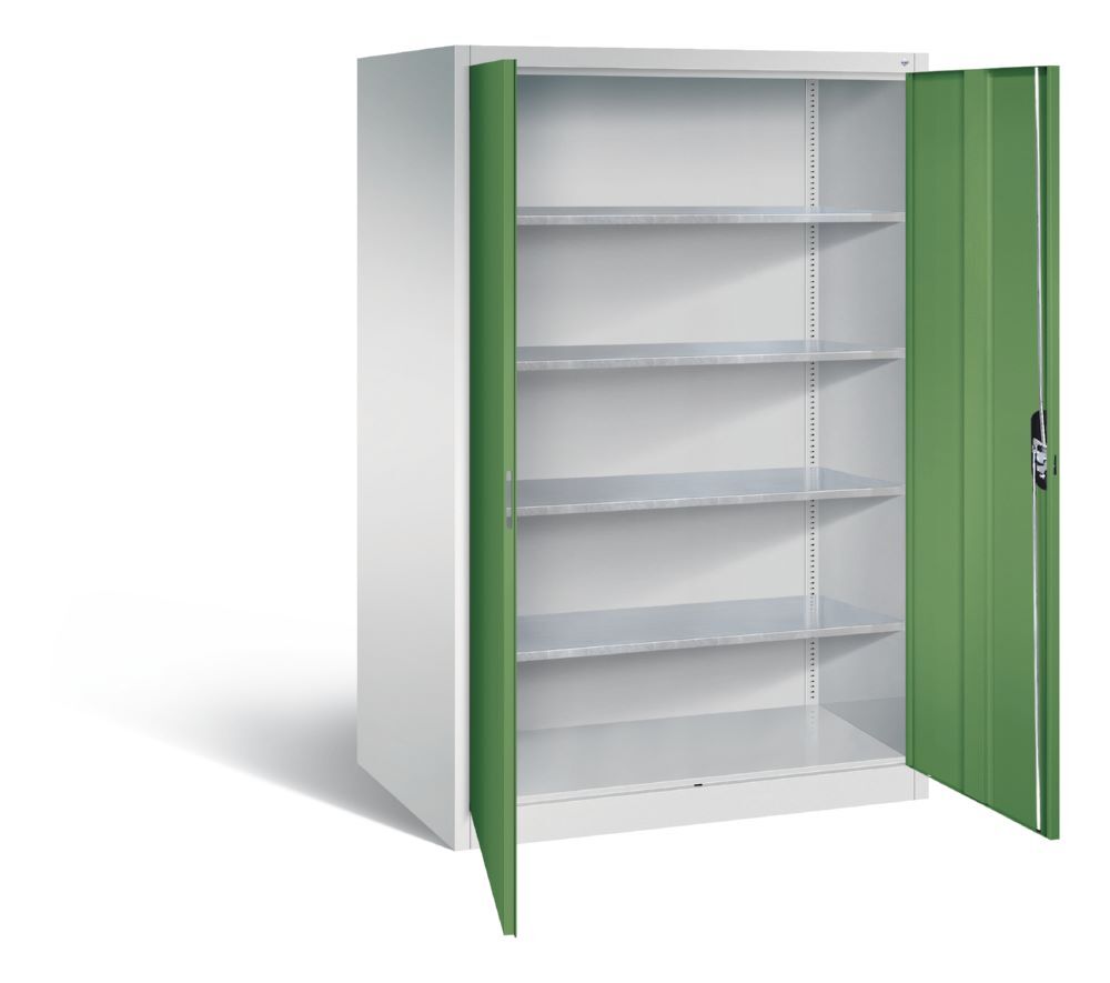 C+P Werkstattschrank 1950 x 1200 x 800 mm lichtgrau resedagrün