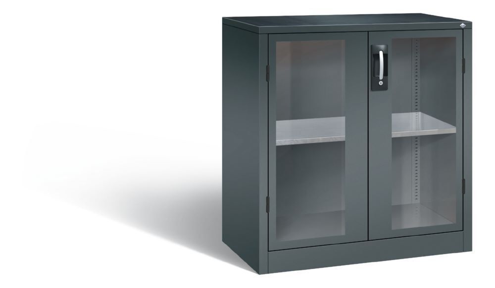 C+P Werkstattschrank mit Fenster und Ablageboden anthrazit 930 x 500 x 1000 mm Produktbild C+P Werkstattschrank mit Fenster und Ablageboden anthrazit 930 x 500 x 1000 mm