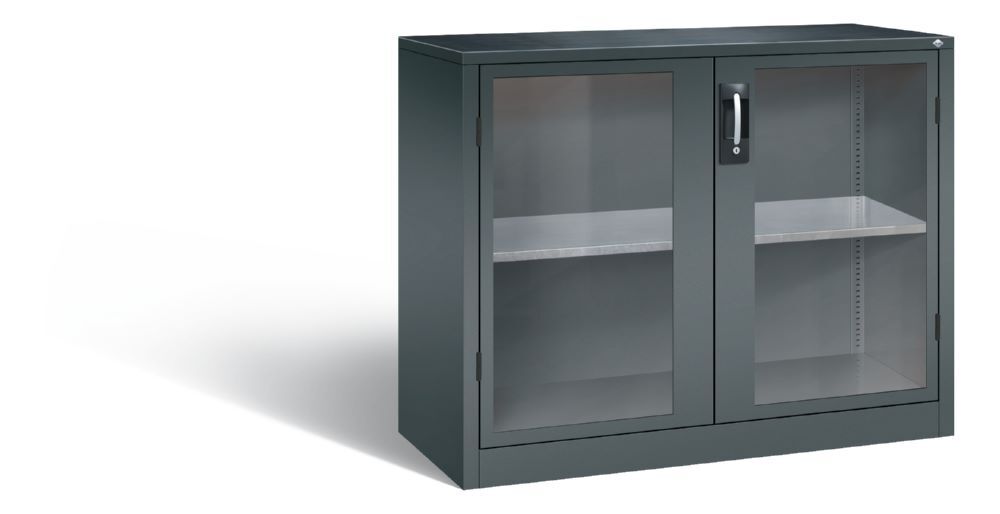 C+P Werkstattschrank Serie 89 mit Fenster anthrazit 1200 x 500 x 1000 mm Produktbild C+P Werkstattschrank Serie 89 mit Fenster anthrazit 1200 x 500 x 1000 mm