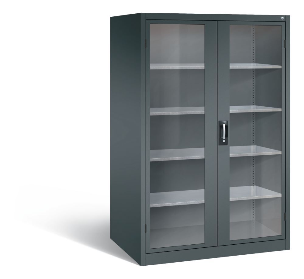 C+P Werkstattschrank mit Fenster H 1950 x B 1200 x T 800 mm in anthrazit Produktbild C+P Werkstattschrank mit Fenster H 1950 x B 1200 x T 800 mm in anthrazit