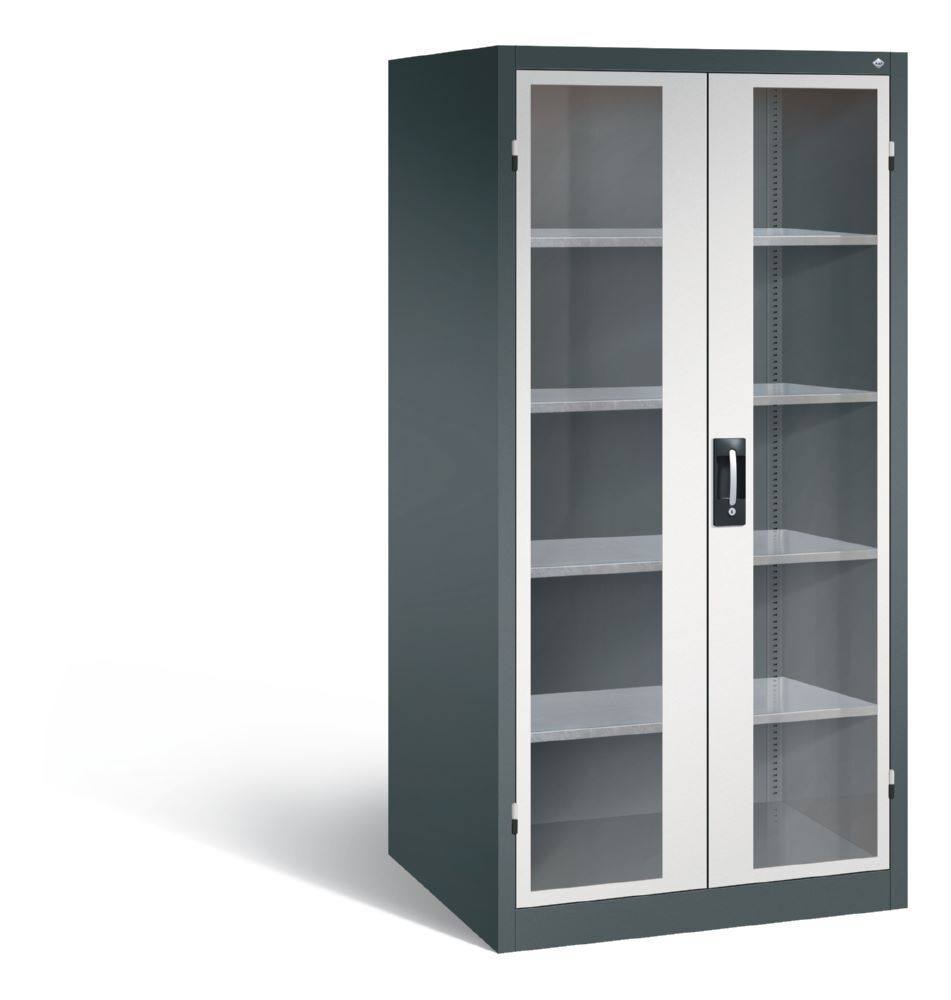 C+P Werkstattschrank mit Fenster 1950 x 930 x 800 mm anthrazit lichtgrau Produktbild C+P Werkstattschrank mit Fenster 1950 x 930 x 800 mm anthrazit lichtgrau