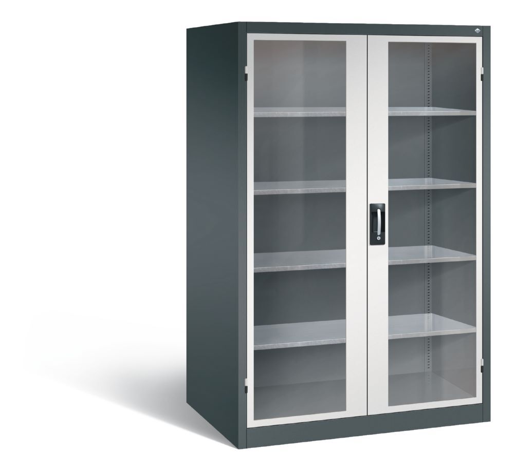 C+P Werkstattschrank mit Fenster 1950 x 1200 x 800 mm anthrazit lichtgrau Produktbild C+P Werkstattschrank mit Fenster 1950 x 1200 x 800 mm anthrazit lichtgrau