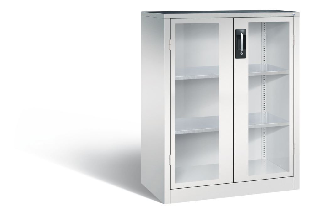 C+P Werkstattschrank mit Fenstertüren lichtgrau 930 x 500 x 1200 mm Produktbild C+P Werkstattschrank mit Fenstertüren lichtgrau 930 x 500 x 1200 mm