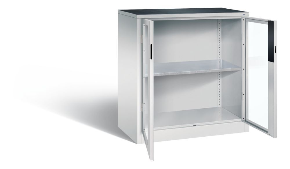 C+P Werkstattschrank mit Fenster und Fachboden lichtgrau 930 x 500 x 1000 mm Produktbild C+P Werkstattschrank mit Fenster und Fachboden lichtgrau 930 x 500 x 1000 mm bild 2