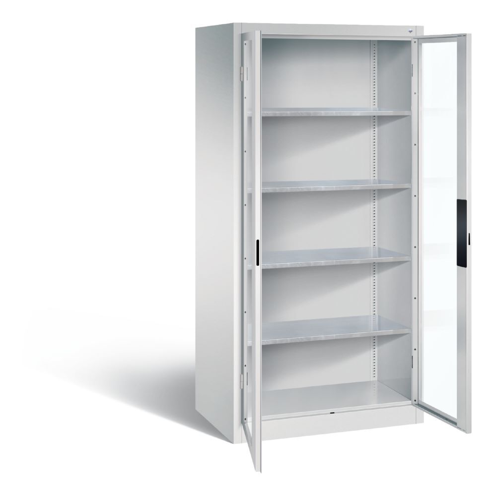 C+P Werkstattschrank mit Fenstertüren lichtgrau 930 x 600 x 1950 mm Produktbild C+P Werkstattschrank mit Fenstertüren lichtgrau 930 x 600 x 1950 mm bild 2