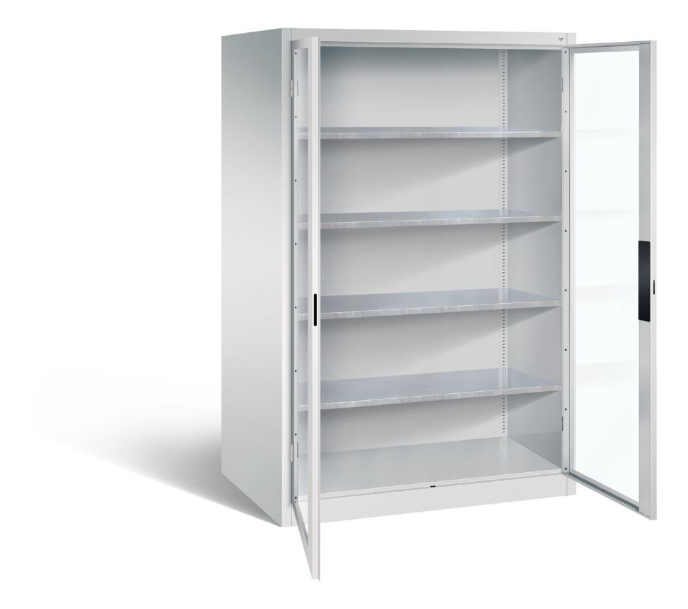 C+P Werkstattschrank mit Fenster 1950 x 1200 x 800 mm in lichtgrau Produktbild C+P Werkstattschrank mit Fenster 1950 x 1200 x 800 mm in lichtgrau bild 2