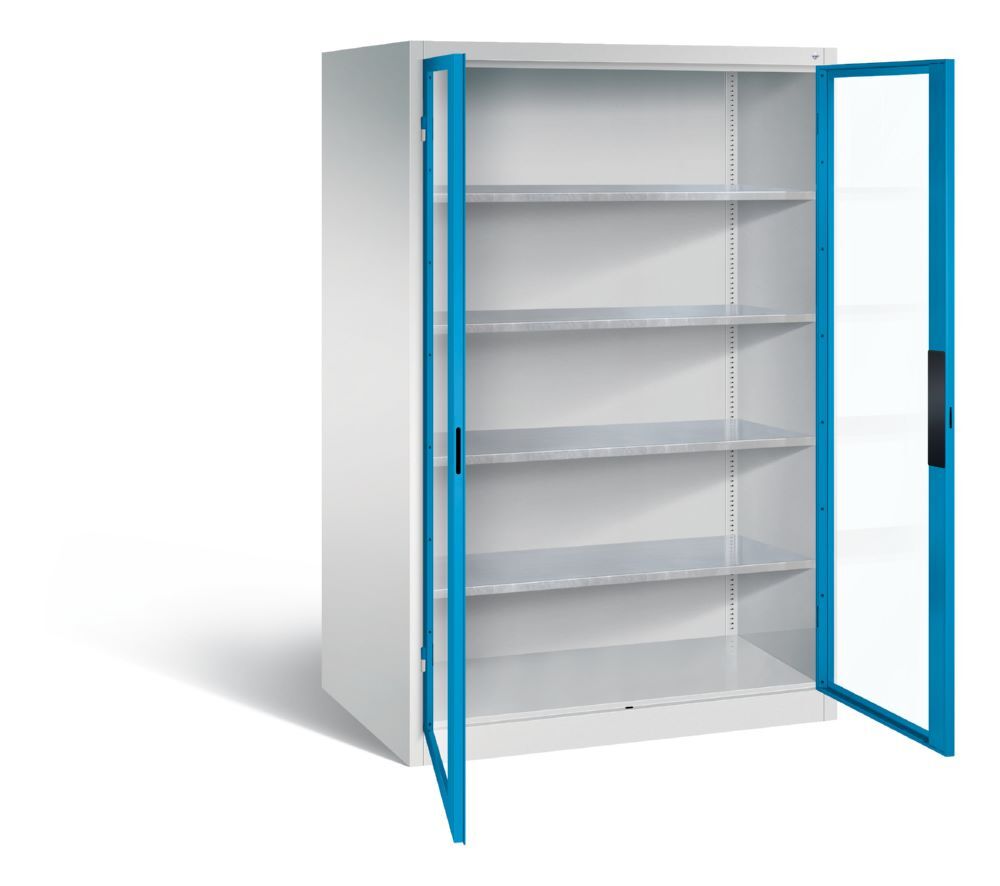 C+P Werkstattschrank mit Fenster 1950 x 1200 x 800 mm lichtgrau lichtblau Produktbild C+P Werkstattschrank mit Fenster 1950 x 1200 x 800 mm lichtgrau lichtblau bild 2
