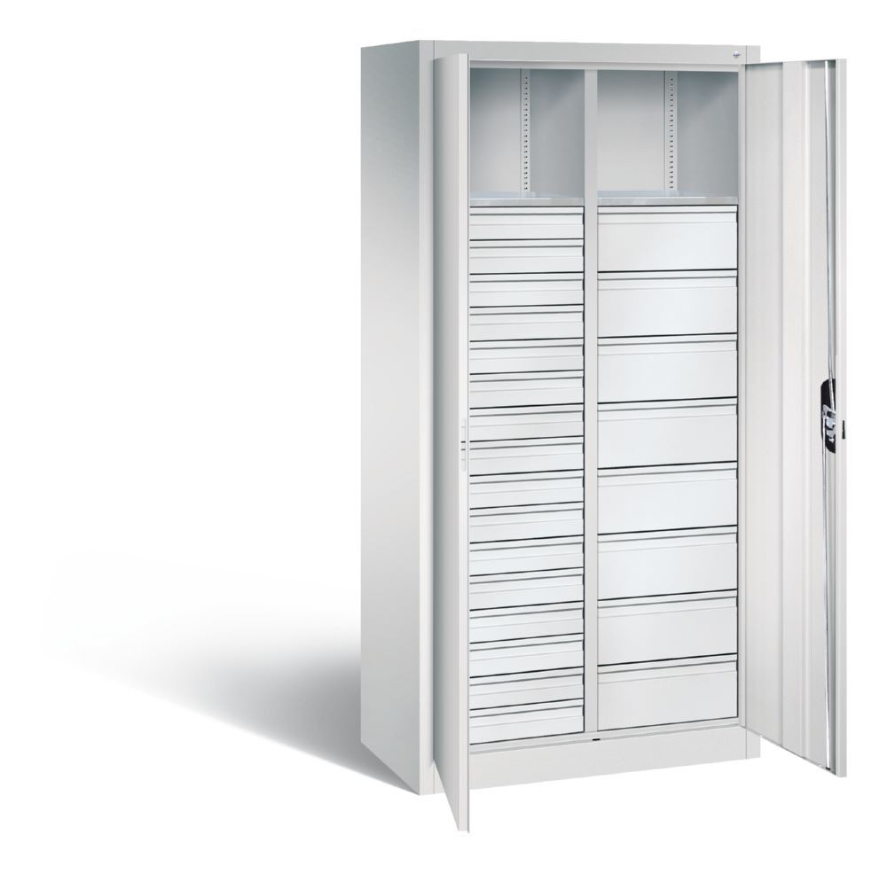 C+P Werkstattschrank mit 24 Schubladen 1950 x 930 x 500 mm lichtgrau Produktbild C+P Werkstattschrank mit 24 Schubladen 1950 x 930 x 500 mm lichtgrau bild 2
