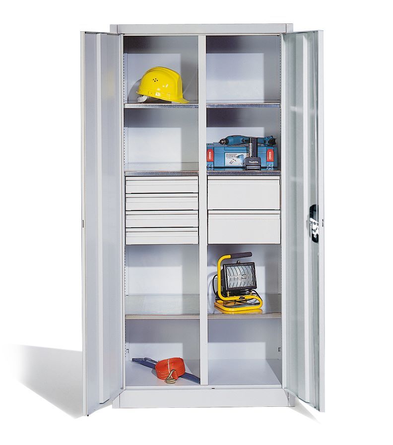 C+P Werkstattschrank 6 Schubladen Front und Korpus in lichtgrau 930 x 500 x 1950 mm Produktbild C+P Werkstattschrank 6 Schubladen Front und Korpus in lichtgrau 930 x 500 x 1950 mm bild 3