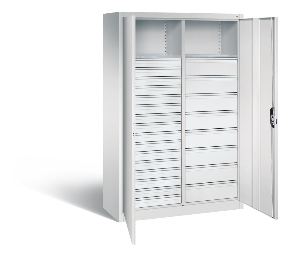 C+P Werkstattschrank mit 24 Schubladen 1950 x 1200 x 500 mm lichtgrau Produktbild C+P Werkstattschrank mit 24 Schubladen 1950 x 1200 x 500 mm lichtgrau bild 2