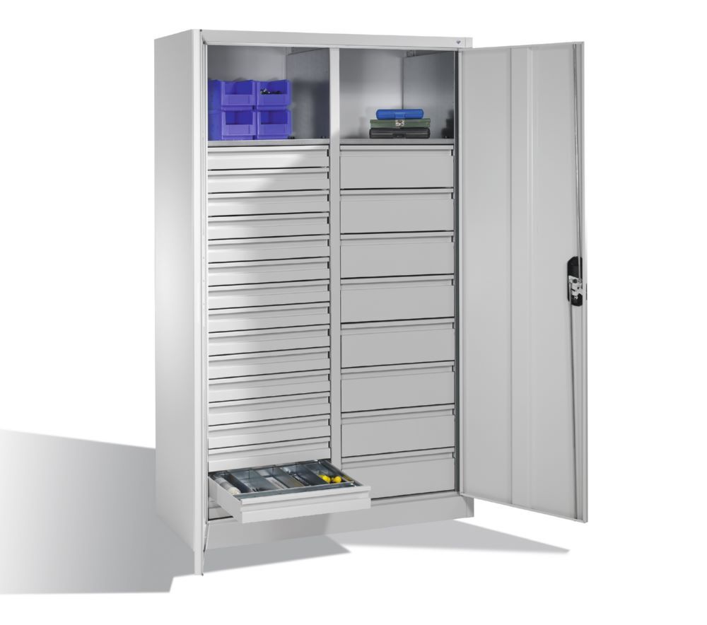 C+P Werkstattschrank mit 24 Schubladen 1950 x 1200 x 500 mm lichtgrau Produktbild C+P Werkstattschrank mit 24 Schubladen 1950 x 1200 x 500 mm lichtgrau bild 3