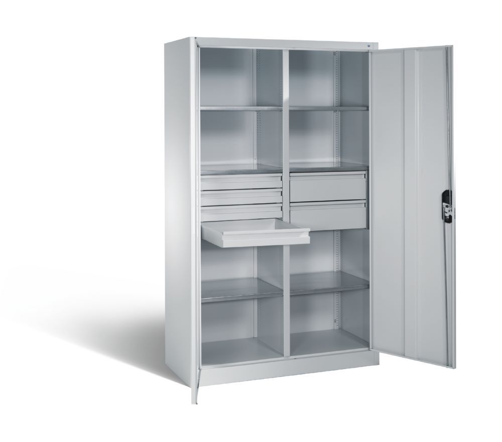 C+P Werkstattschrank mit 6 Schubladen 1950 x 1200 x 500 mm in lichtgrau Produktbild C+P Werkstattschrank mit 6 Schubladen 1950 x 1200 x 500 mm in lichtgrau bild 2