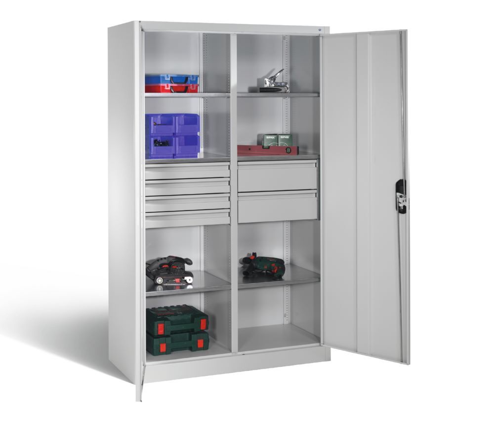 C+P Werkstattschrank mit 6 Schubladen 1950 x 1200 x 500 mm in lichtgrau Produktbild C+P Werkstattschrank mit 6 Schubladen 1950 x 1200 x 500 mm in lichtgrau bild 3