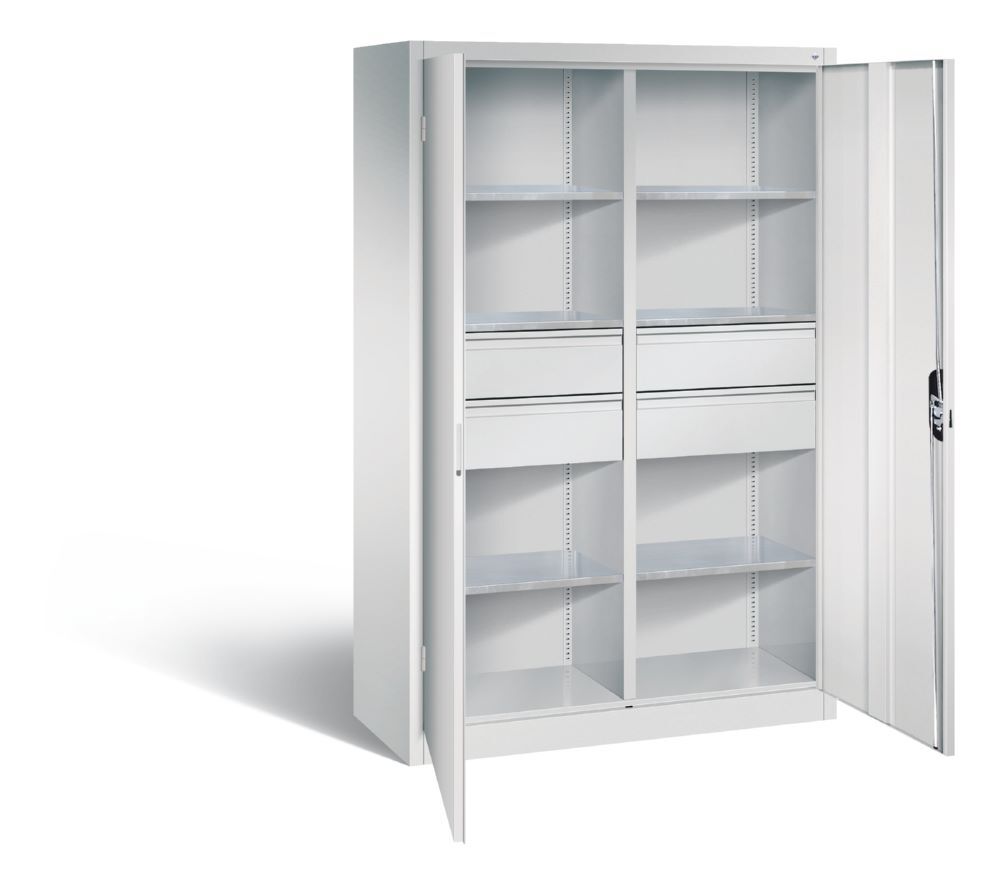 C+P Werkstattschrank mit 4 Schubladen 1950 x 1200 x 500 mm lichtgrau Produktbild C+P Werkstattschrank mit 4 Schubladen 1950 x 1200 x 500 mm lichtgrau bild 2