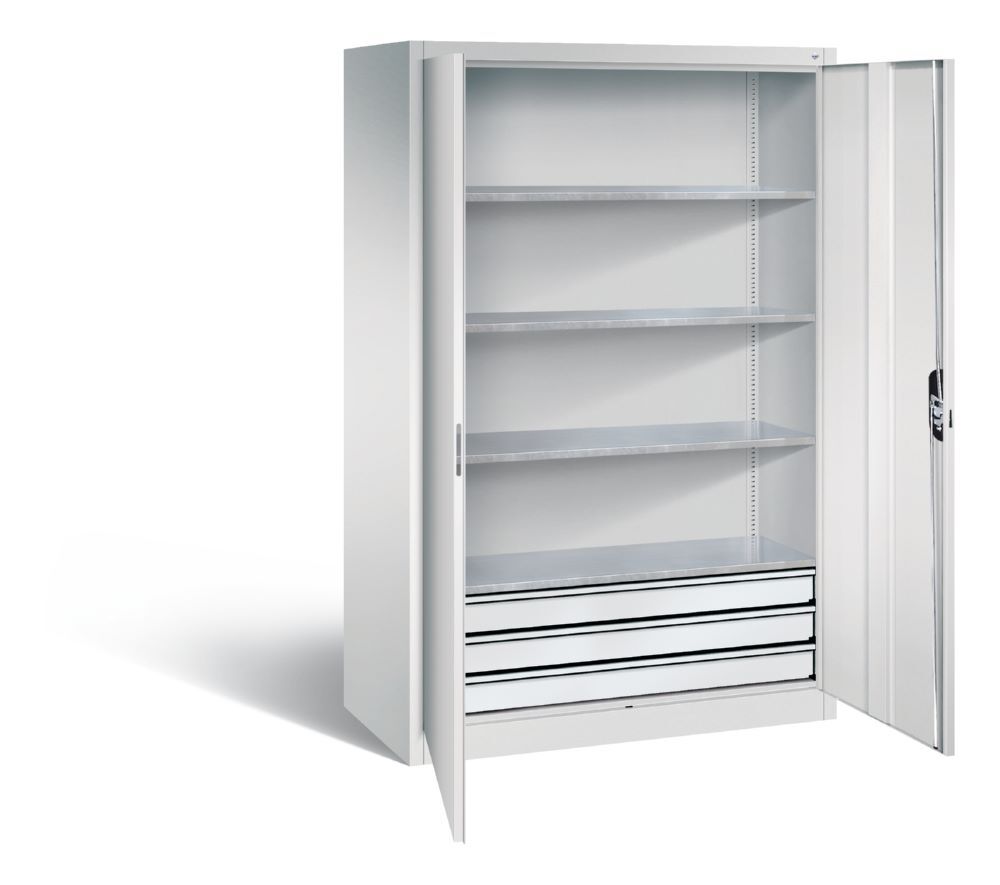 C+P Werkstattschrank mit Schubladen 1950 x 1200 x 600 mm lichtgrau Produktbild C+P Werkstattschrank mit Schubladen 1950 x 1200 x 600 mm lichtgrau bild 2