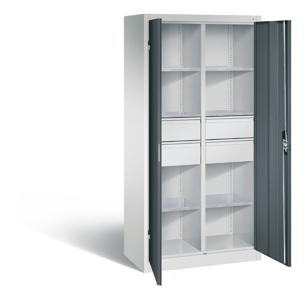 C+P Werkstattschrank mit 70 kg Bodentraglast anthrazit grau 930 x 500 x 1950 mm Produktbild C+P Werkstattschrank mit 70 kg Bodentraglast anthrazit grau 930 x 500 x 1950 mm
