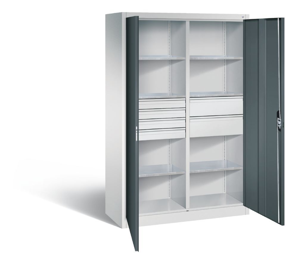 C+P Werkstattschrank mit 6 Schubladen 1950 x 1200 x 500 mm lichtgrau anthrazit Produktbild C+P Werkstattschrank mit 6 Schubladen 1950 x 1200 x 500 mm lichtgrau anthrazit bild 2