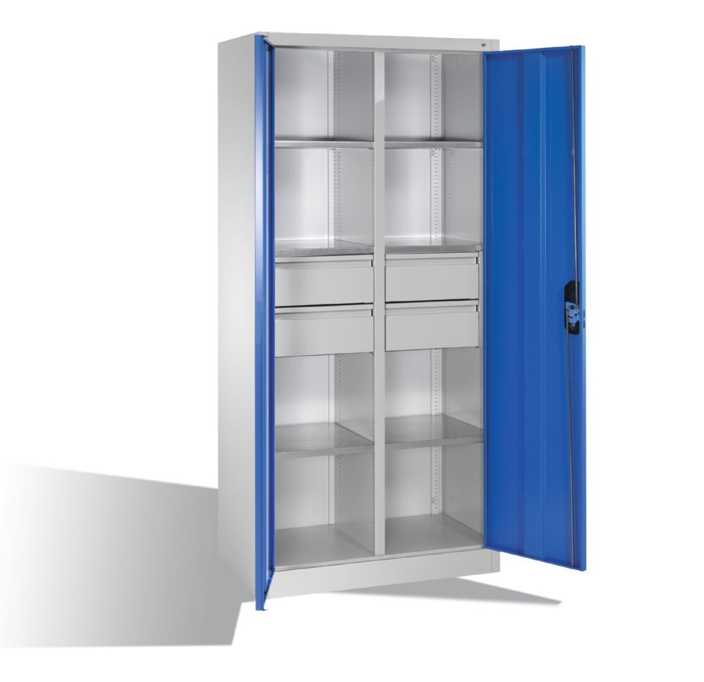 C+P Werkstattschrank mit 4 ausziehbaren Schubladen enzianblau 930 x 500 x 1950 mm Produktbild C+P Werkstattschrank mit 4 ausziehbaren Schubladen enzianblau 930 x 500 x 1950 mm bild 3