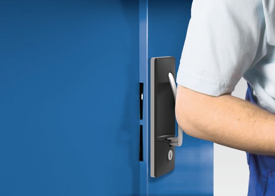 C+P Werkstattschrank mit 6 Innenschubladen Türen in lichtblau 930 x 500 x 1950 mm Produktbild C+P Werkstattschrank mit 6 Innenschubladen Türen in lichtblau 930 x 500 x 1950 mm bild 3
